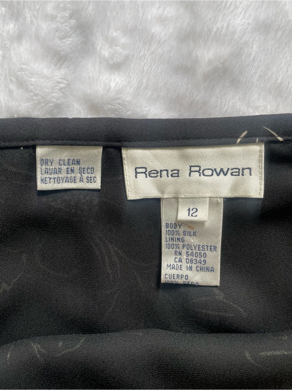 Vintage 100% Silk Black Floral Print Maxi Skirt Sz 12 L Flowy Whimsigoth Boho - Picture 4 of 7